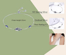 Load image into Gallery viewer, Hamsa Hand with Three Evil Eyes Silver Bracelet - Bracelet