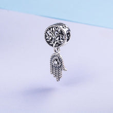Load image into Gallery viewer, Hamsa Hand with Tree of Life Silver Pendant - Pendant