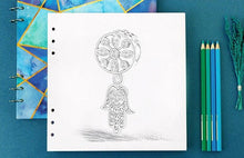 Load image into Gallery viewer, Hamsa Hand with White Stone Heart Silver Pendant - Pendant