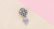 Load image into Gallery viewer, Hamsa Hand with White Stone Heart Silver Pendant - Pendant