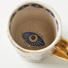 Load image into Gallery viewer, Hand Painted Evil Eye and Hamsa Hand Themed Ceramic Dinnerware Set - Dinnerware SetHamsa Hand Serving Tray2022