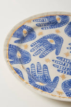 Load image into Gallery viewer, Hand Painted Evil Eye and Hamsa Hand Themed Ceramic Dinnerware Set - Dinnerware SetHamsa Hand Serving Tray2022