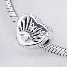 Load image into Gallery viewer, Heart Shaped Evil Eye Silver Pendant - Pendant