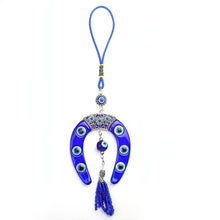 Load image into Gallery viewer, Horseshoe Evil Eye Car Hanging - Car Hanging