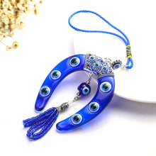 Load image into Gallery viewer, Horseshoe Evil Eye Car Hanging - Car Hanging