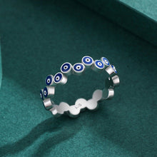 Load image into Gallery viewer, Infinite Blue Evil Eyes Finger Wrap Ring - Ring5