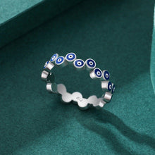 Load image into Gallery viewer, Infinite Blue Evil Eyes Finger Wrap Ring - Ring5