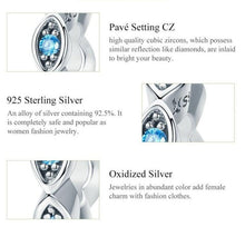 Load image into Gallery viewer, Light Blue Stone Eye Evil Silver Charm Bead - Charm Bead