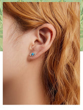 Load image into Gallery viewer, Light Blue Stone Eye Shaped Evil Eye Earrings - Earrings