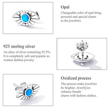 Load image into Gallery viewer, Light Blue Stone Eye Shaped Evil Eye Earrings - Earrings