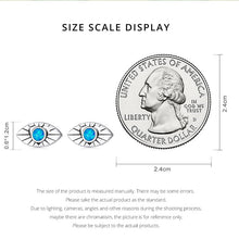 Load image into Gallery viewer, Light Blue Stone Eye Shaped Evil Eye Earrings - Earrings