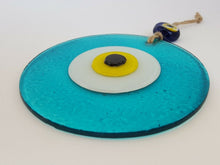 Load image into Gallery viewer, Light Blue / Turquoise Evil Eye Wall Hangings - Wall HangingTurquoise with Blue Eye