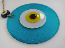 Load image into Gallery viewer, Light Blue / Turquoise Evil Eye Wall Hangings - Wall HangingTurquoise with Blue Eye