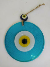 Load image into Gallery viewer, Light Blue / Turquoise Evil Eye Wall Hangings - Wall HangingTurquoise with Blue Eye