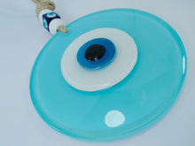 Load image into Gallery viewer, Light Blue / Turquoise Evil Eye Wall Hangings - Wall HangingTurquoise with Blue Eye