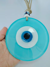 Load image into Gallery viewer, Light Blue / Turquoise Evil Eye Wall Hangings - Wall HangingTurquoise with Blue Eye