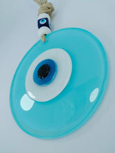 Load image into Gallery viewer, Light Blue / Turquoise Evil Eye Wall Hangings - Wall HangingTurquoise with Blue Eye