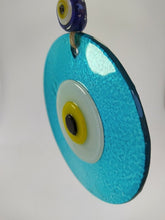 Load image into Gallery viewer, Light Blue / Turquoise Evil Eye Wall Hangings - Wall HangingTurquoise with Blue Eye