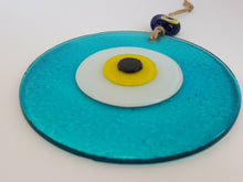Load image into Gallery viewer, Light Blue / Turquoise Evil Eye Wall Hangings - Wall HangingTurquoise with Blue Eye