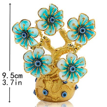 Load image into Gallery viewer, Light Green Flowers with Evil Eye in Feng Shui Money Bag Desktop Ornament - Ornament