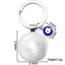 Load image into Gallery viewer, Metallic Dual Evil Eye Keychains - 10 Designs - KeychainDesign 1
