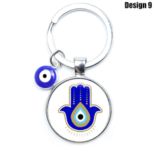 Load image into Gallery viewer, Metallic Dual Evil Eye Keychains - 10 Designs - KeychainDesign 9