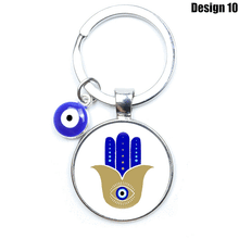 Load image into Gallery viewer, Metallic Dual Evil Eye Keychains - 10 Designs - KeychainDesign 10