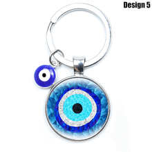 Load image into Gallery viewer, Metallic Dual Evil Eye Keychains - 10 Designs - KeychainDesign 5