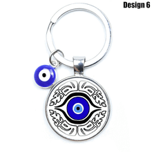 Load image into Gallery viewer, Metallic Dual Evil Eye Keychains - 10 Designs - KeychainDesign 6