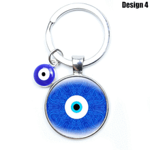 Load image into Gallery viewer, Metallic Dual Evil Eye Keychains - 10 Designs - KeychainDesign 4