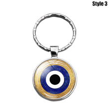 Load image into Gallery viewer, Metallic Evil Eye Amulet Keychains - 12 Designs - KeychainStyle-3