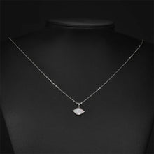 Load image into Gallery viewer, Mother of Pearl Effect Evil Eye Silver Necklace - Necklace