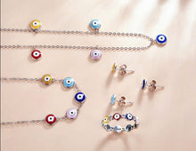 Load image into Gallery viewer, Multicolor Evil Eye Silver Bracelet - Bracelet