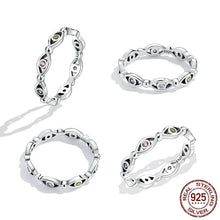 Load image into Gallery viewer, Multicolor Eye Shaped Evil Eyes Finger Wrap Ring - RingMulticolor6