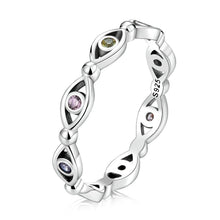 Load image into Gallery viewer, Multicolor Eye Shaped Evil Eyes Finger Wrap Ring - RingMulticolor6