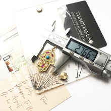 Load image into Gallery viewer, Multicolor Stone Hamsa Hand Silver Pendant - Pendant