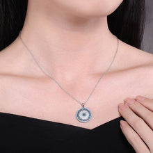 Load image into Gallery viewer, Multicolor Stone Studded Evil Eye Silver Necklaces - NecklaceSilver
