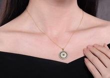 Load image into Gallery viewer, Multicolor Stone Studded Evil Eye Silver Necklaces - NecklaceGold