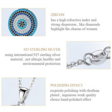Load image into Gallery viewer, Multicolor Stone Studded Evil Eye Silver Necklaces - NecklaceRose Gold
