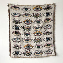 Load image into Gallery viewer, Only Evil Eyes Multipurpose Blanket, Wall Hanging, Sofa Cover, and More - Home Decor