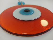 Load image into Gallery viewer, Orange Evil Eye Wall Hanging - Wall Hanging