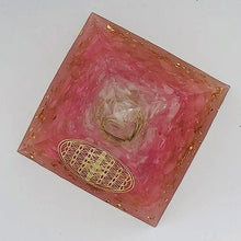 Load image into Gallery viewer, Orgonaite Pyramid with Passionate Red and White Quartz - Home Decor5 cm or 1.96" inches