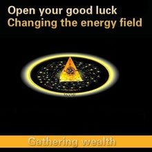 Load image into Gallery viewer, Orgone Pyramid: Sun and Cosmic Vibrations with Sacred Om Symbol, Prosperous Citrine and Copper - Home Decor5 cm or 2"