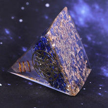 Load image into Gallery viewer, Orgone Pyramid with Enlightening Lapis Lazuli - Home Decor5 cm or 1.96" inches