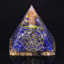 Load image into Gallery viewer, Orgone Pyramid with Enlightening Lapis Lazuli - Home Decor5 cm or 1.96" inches