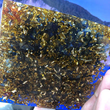 Load image into Gallery viewer, Orgone Pyramid with Eye of Horus and Lapis Lazuli - Ornament