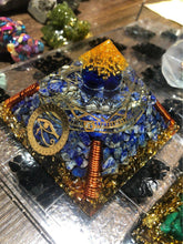 Load image into Gallery viewer, Orgone Pyramid with Eye of Horus and Lapis Lazuli - Ornament