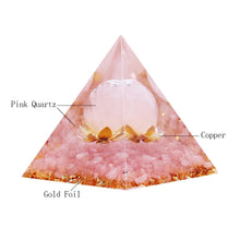 Load image into Gallery viewer, Orgone Pyramid with Healing Rose Quartz - Home Decor