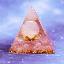 Load image into Gallery viewer, Orgone Pyramid with Healing Rose Quartz - Home Decor