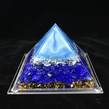 Load image into Gallery viewer, Orgone Pyramid with Mystical Eye of Horus and Lustrous Lapis Lazuli - Home Decor